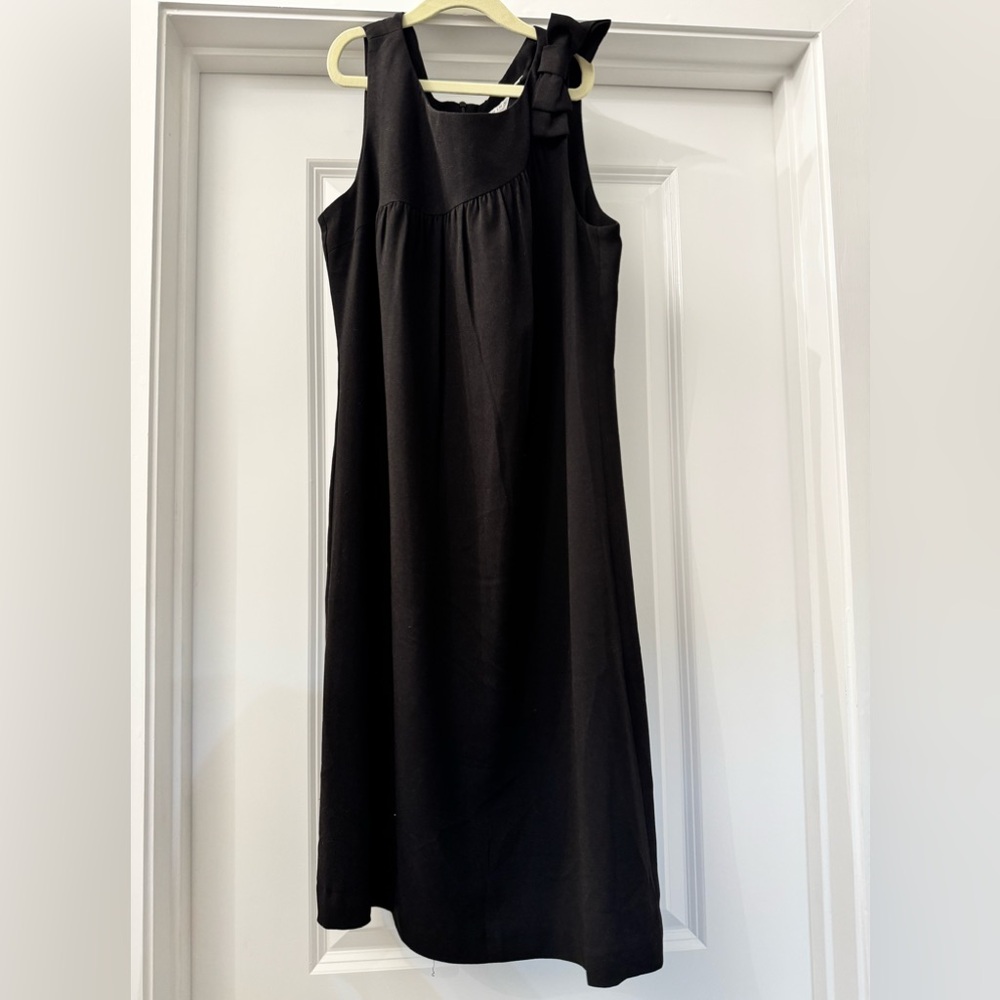 Black Bow Detail Sleeveless Dress